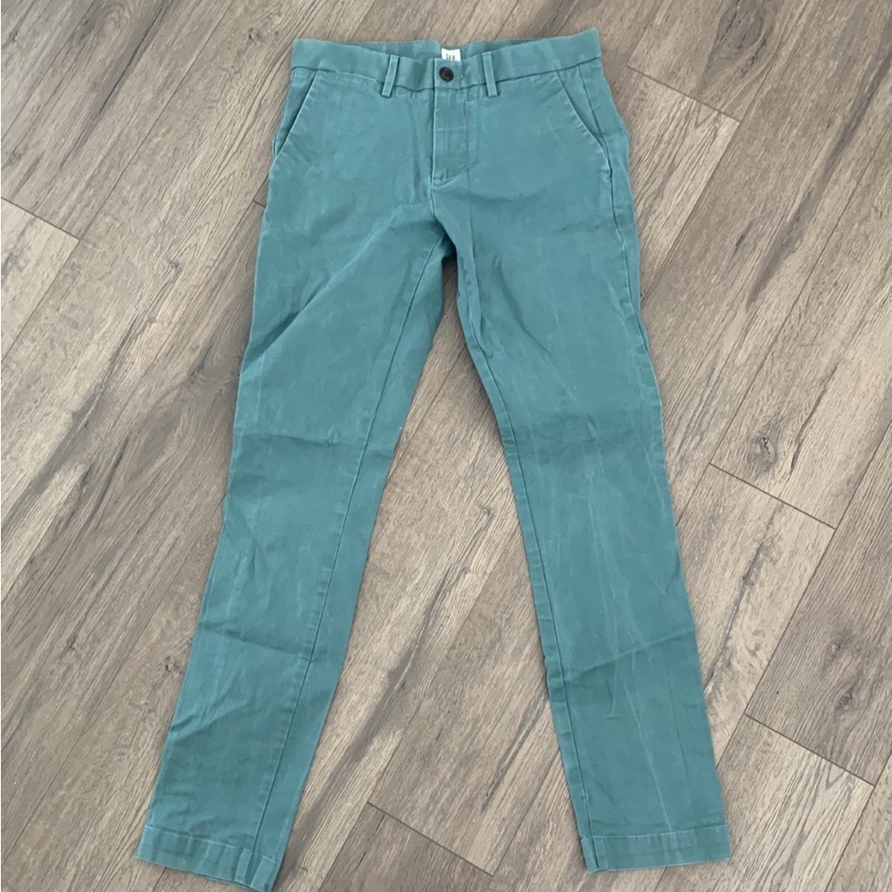 Gap mens 29x32 skinny pants blue/green